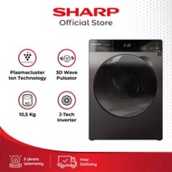 Sharp Es-Fl1410Dpx Mesin Cuci Front Loading Inverter 10.5 Kg Dryer 7