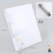 LEETERUN Transparent Folder, Plastic Office Document Binder File Folder, D-shaped 2 Holes Lever Arch