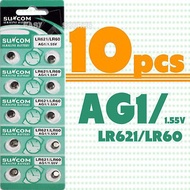 10pcs 1.5V Tian Qiu / uncom AG1 LR621 364 SR621 164 Button Cell Battery