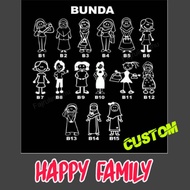 Happy Family Sticker cutting car window Sticker