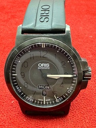 ORIS Automatic 26 Jewels ตัวเรือนสแตนเลสรมดำ นาฬิกาผู้ชาย มือสองของแท้