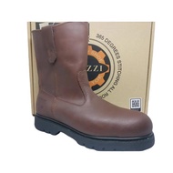 (FREE 3 Socks) Guzzi 302 High cut Pull On safety boots SIRIM APPROVED Leather Shoes Leather Rubber M