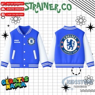Kids Varsity Jacket Chelsea Unisex Club Kids Baseball Jacket/ Free NameChelsea for Boys and Girls