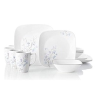 Corelle Square 16-Piece Dinnerware Set, Jacaranda, Service for 4