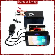 AOTO 12V 24V To 5V 4-Port USB Charger Usb Charger Multiport Charger With  Clip