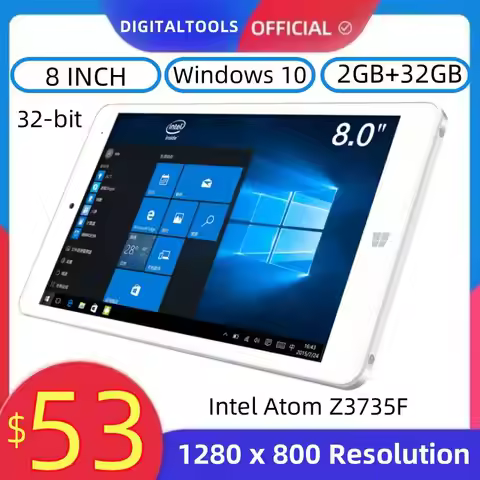2025 New 8" Windows 10 Mini Tablet 2GB RAM 32GB ROM Intel Atom Z3735F CPU 32-bit 4000mAh 1280 x 800 