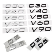 ABS Car Badge Trunk Rear Sticker For Volvo XC60 XC90 XC40 S90 D6 D5 D2 D4 S80 S60 V90 V50 V60 T5 T6 