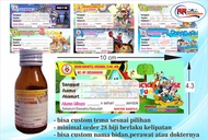 100 LEMBAR Label obat syrup / label obat sirup / stiker obat / stiker obat syrup / stiker obat sirup
