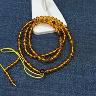 MewGems-Vòng hổ phách hoa 108 hạt 6ly Amber Myanmar thiên nhiên
