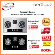 Aerogaz 3 Burner 80cm Gas Hob AZ-383SF / AZ-383F EPT