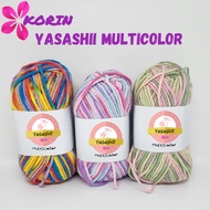 YASASHII MULTICOLOR YARN KORIN MULTICOLOR/ 100% ACRYLIC 6 PLY YARN YASASHII SEMBUR 50GR/