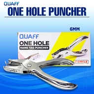 QUAFF One Hole Hang Tag Puncher 6mm Ticket Puncher Circle Metal Single Hand Held Hole Puncher