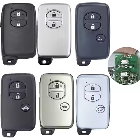 KEYECU Smart Remote Key Fob F433 for Toyota Land Cruiser Prado 2010-17 Avensis 2009-2018 Prius IQ 20