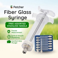 Fiberglass Syringe 20ml FREE 1 Dozen Needles Heavy Duty Hand Feeding Syringe Tool for Vets