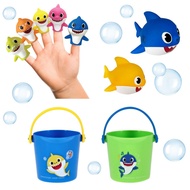 Nickelodeon Pink Fong Baby Shark Bath Toys Set for Children's Tub Time - Cups, Finger Puppets, and B