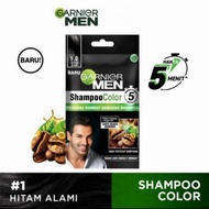 GARNIER MEN SHAMPOO COLOR HITAM ALAMI. Hair Shampo Pewarna Rambut