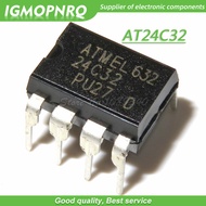 10pcs/lot AT24N32 AT24C32N 24C32N 24C32  DIP 8 EEPROM (4096x8) 32K 1.8 5.5 new original