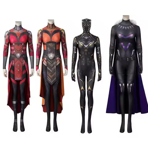 Fantasy Panther Wakanda Forever Shuri Cosplay Okoye Nakia Costume Jumpsuit Women Halloween Carnival 