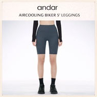 [ANDAR] Air Cooling Biker Shorts 5 Length High Waist Leggings