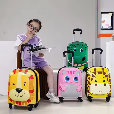 Lightweight Kid Suitcase Universal Wheel Small Rolling Luggage 18 inch Boarding Trolley Case Passwor