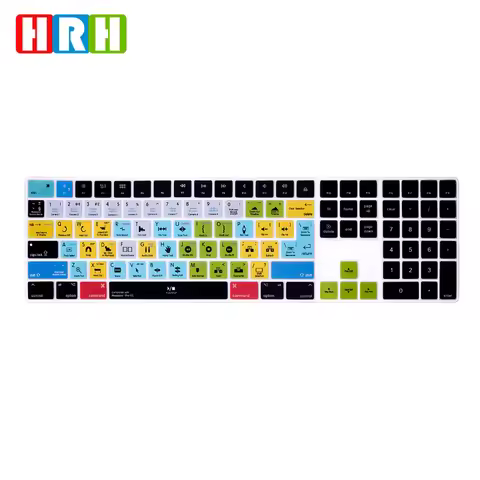 HRH Shortcuts HotKeys Keyboard Skin Cover Laptop for Apple Magic Keyboard with Numeric Keypad A1843 
