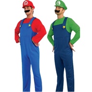 24 Hours Clothes Halloween Masquerade Party Clothes Mario Costume cosplay Men Women Adult Costume Mario Costume