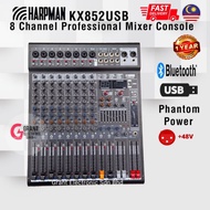 Harpman 8 Channel 12 CHANNEL Professional Audio Mixer Mixing Console with Bluetooth 48V Phantom Powe