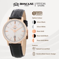 Roscani Nabil 430 Rose Gold Leather Men Watch -Raised Curved Crystal + Raised Curve Dial | Man Watch | Men Watch Origin