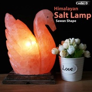 Pure Himalayan Pink Salt Table Lamp ( Swan Shape ) ( Import From Pakistan ) Ready Stock ( KL )