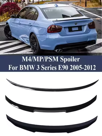 Carbon Fiber Rear Bumper Trunk Spoiler Boot Lid For BMW 3 Series E90 PSM MP M4 Style Wing Lip 2005-2