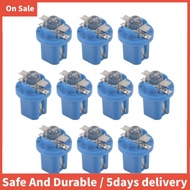 10Pcs LED Bulb Meter Dash B8-5D T5 Lamp with Holder Blue Tuning Auto Car Light