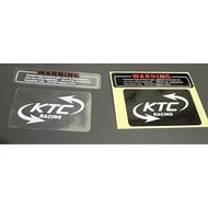 Transparent ktc racing shock sticker