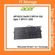 AP16L5J ACER Aspire N17W3 Swift 5 SF514-52 52T 53T Spin 1 SP111-31N 32N 34N TMX514-51 X514-51 Batter