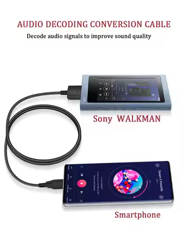 For sony OTG Walkman audio decoding cable to TYPE-C port Android phones, cablefor NW-Z1X,ZX2,XZ300A,