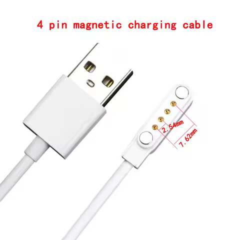 1pcs 4pin Pogo Magnet Cable for Kids Smart Watch Charging Cable USB 2.54mm Charge connector Cable fo