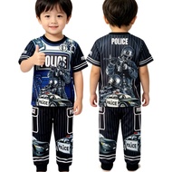 Baju Askar Polis Bomba Air Force budak lelaki sepasang 1-5 Tahun Full Jersey Pra School Pyjamas Kids