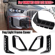 For BMW X5 G05 M Sport LCI 2023-2024 Front Bumper Side Air Vent Trim Grill Fog Lamp Frame Splitter F