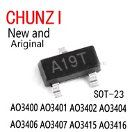 50PCS New and Original SMD AO3400A A09T MOSFET SOT-23 AO3400 AO3401 AO3402 AO3404 AO3406 AO3407 AO34