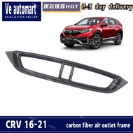Vemart honda crv 2016-2021 carbon fiber car air conditioning air outlet frame garnish accessories