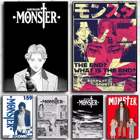 Monster Comics Anime Johan Liebert Poster Wall Art Home Decor Room Decor Digital Painting Living Roo