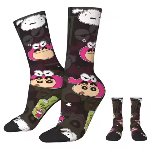 Crayon Shin-chan Chocobi Cookie Sock Male Men Socks Hip Hop Japan Anime Skateboard Women Stockings S