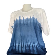 Unisex Tie Dye T-Shirt Handmade Work Real Indigo Dye. Comfortable Minimalist Krafting
