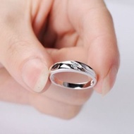 Free Shipping Finger Ring 正品铂金情侣钻石戒指PT950情侣对戒莫桑钻戒女男一对白金结婚戒 Cincin