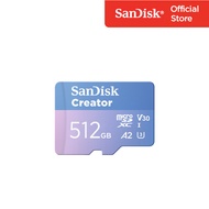 SanDisk Creator Extreme Micro SD Card SDSQXAA 512GB C10UHS-IU3V30A2 R/W Speed 190/130MB/s (SDSQXAA-5