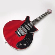 Brian May Clear Red Guitar 24 Frets 3 Burns Tri-Sonic pickups Double Locking Tremolo System Bridge P