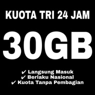 PAKET DATA TRI 24 JAM 33GB 25GB 10GB 45GB 26GB 20GB