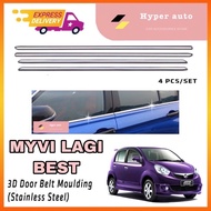 Perodua Myvi Lagi best Chrome door belt moulding window trim 4pcs myvi accessories window chrome