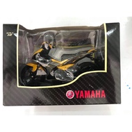 Motorcycle Model Toy Mainan Miniature Yellow Kuning Diraja Yamaha Y15zr y15z y15 1:12 scale model