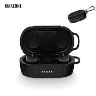 MAXZONE Dustproof Shockproof Protective Silicone Case Cover Skin for Bose QuietComfort Wireless Noise Cancelling Earbuds With Carabiner