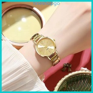 Fine Slim Rose Gold Tone Ladies Quartz Watch Lightweight Alloy Band For Formal Event